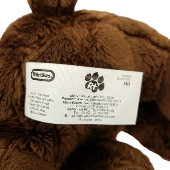 Little Tikes Rescue Tales Chocolate Lab Sad Dog Puppy Plush Red Collar - Picture 7 of 11